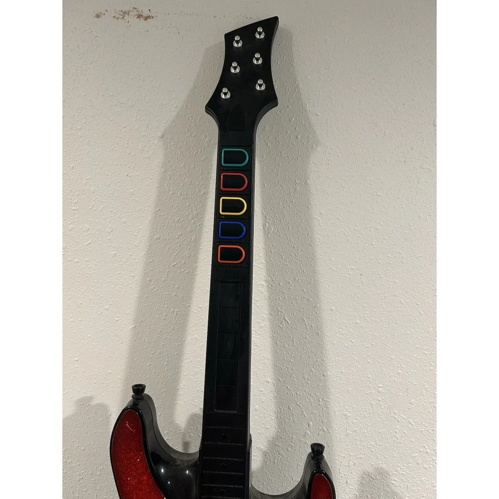 Nintendo Wii Guitar Hero 5 Controller Red Starburst No Strap 95911.805 Untested